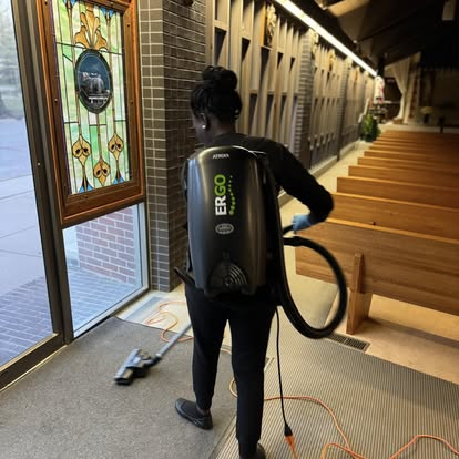 A space being cleaned by the Buay team