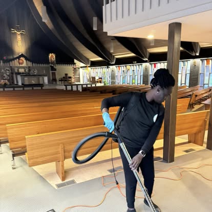 Detailed cleaning in progress
